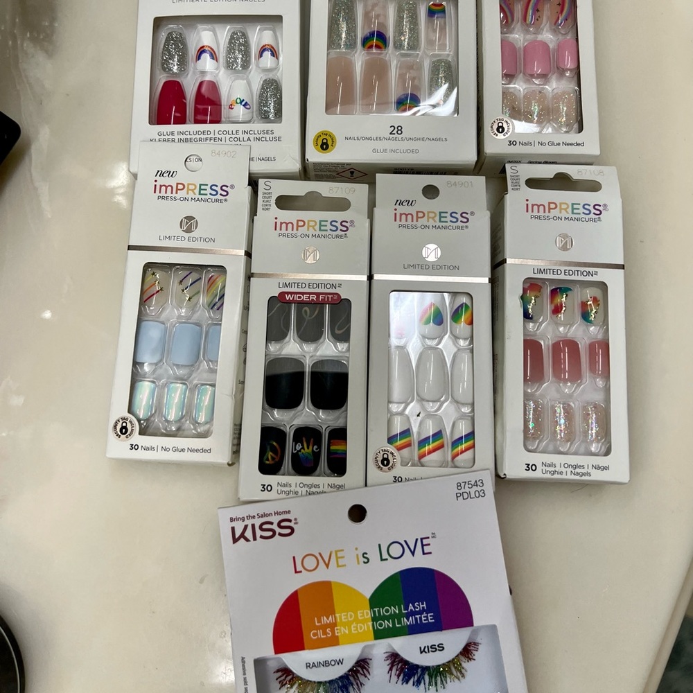 Impress/Kiss Nails and Lashes Pride Theme